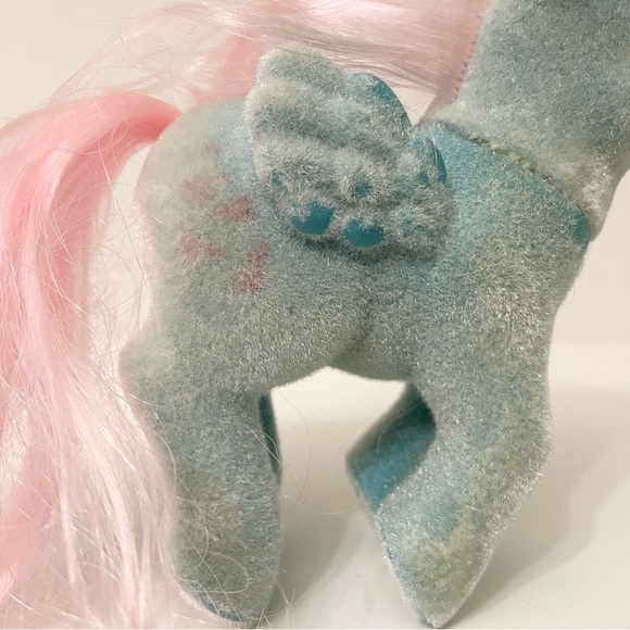 Vintage My Little Pony Flocked Wind Whistler Pegasus G1 Hasbro - Picture 8 of 13